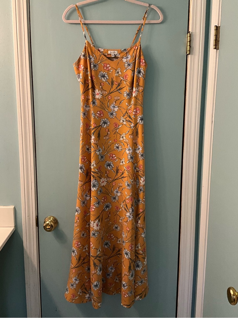 love, Fire Mustard Yellow Floral Maxi Dress
